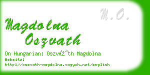 magdolna oszvath business card